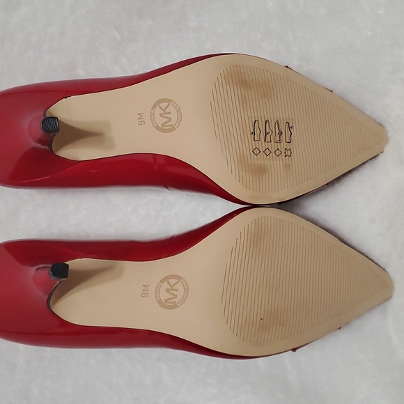 NWOT Michael kors pointed toe heels shoes 9M RED (Ss29) - Picture 7 of 8